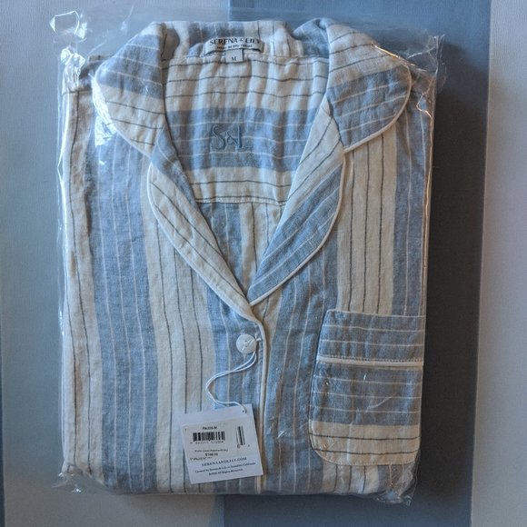 ✨HP✨ Porto Striped Linen Pajamas: Serena & Lily - Picture 3 of 3